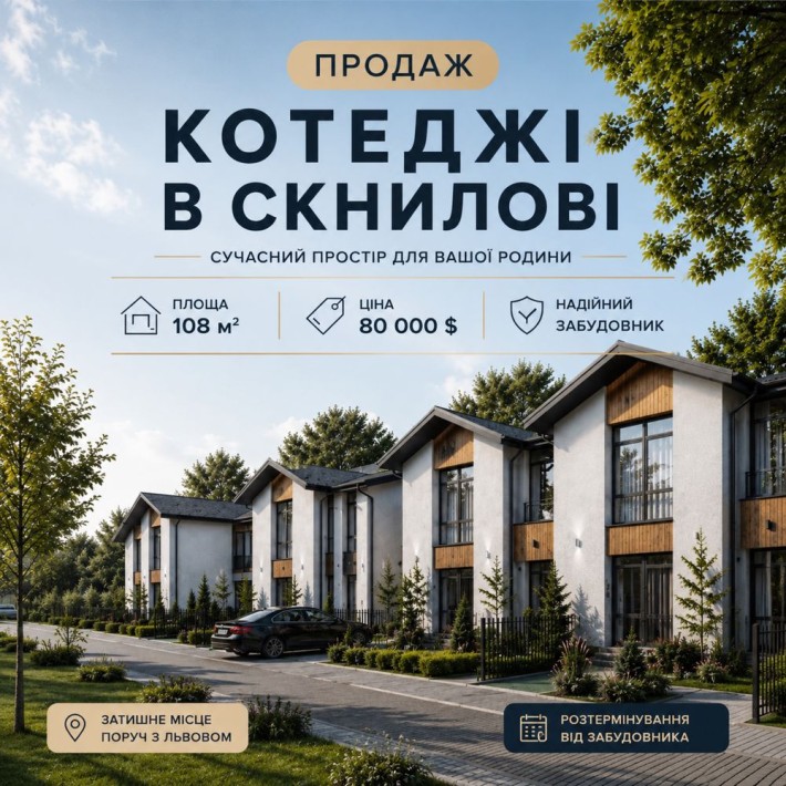 Котедж 108 м² для вашої сім’ї від 80 000 $ замість тісноі квартири - фото 1