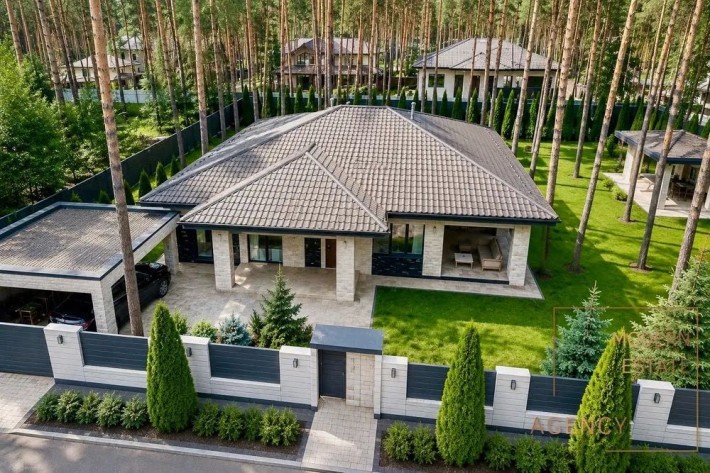 Буча, Одноповерховий сучасний будинок з БАСЕЙНОМ та наповненням!  Лісова Буча Дом 167м22 + 15 соток - фото 1