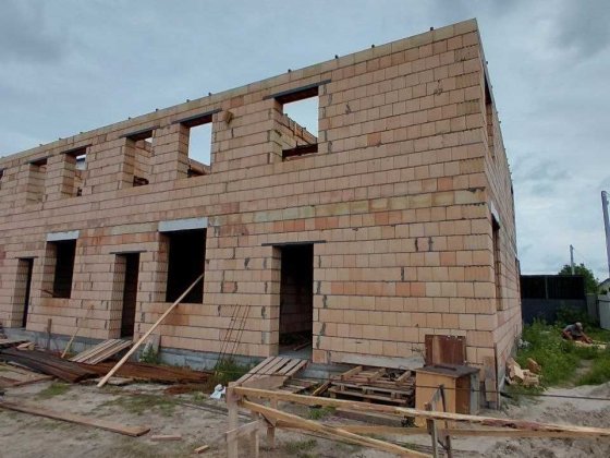 Таунхаус на етапі будівництва Боярка