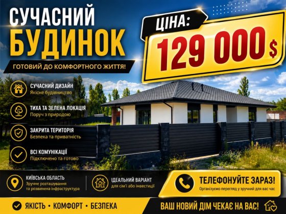 Будинок біля київського водосховища,рибного каналу та лісу Лебедевка