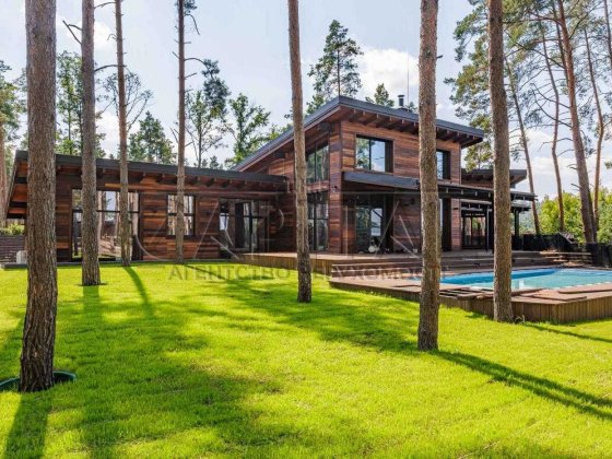 Продаж Нового Монолітного Будинку з Керамоблоку, басейн , Закрите КМ, НовоОбухівська траса Нові Безрадичі