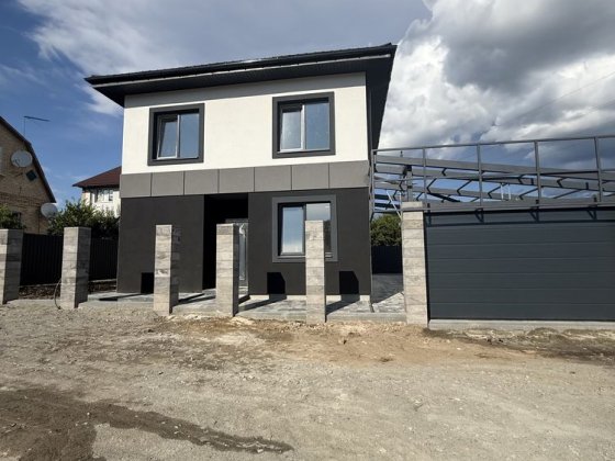Буча, район Жирафа. Новий будинок 125 м² на 3 сотках землі. Газ, центральні комунікації, 4 спальні,  Буча
