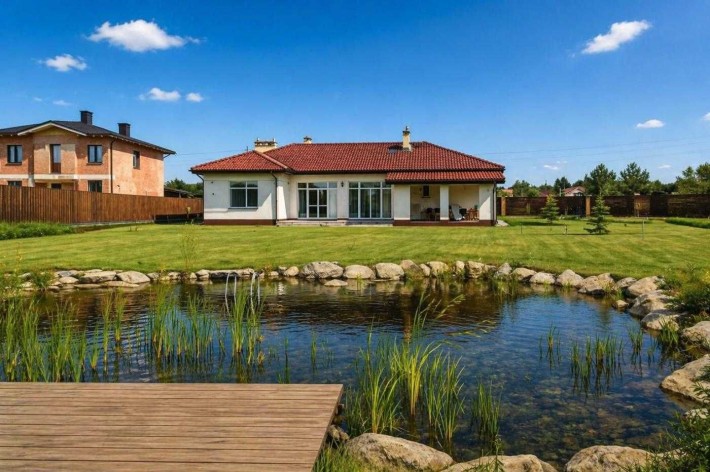Оренда сучасного будинку 190 м² з власним еко-озером | Новосілки, Вишгородський район - фото 1