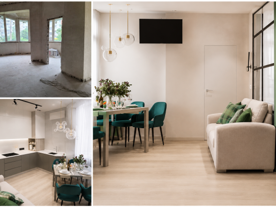 Простора квартира 52,3 м² у клубному будинку від власника, в якій зроблено складніший етап ремонту. Миргород