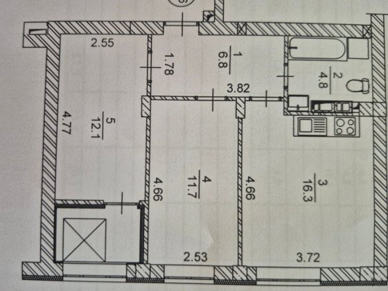 2к 53,5 м² ЖК Scandia Бровари | 3 поверх | право власності | open space