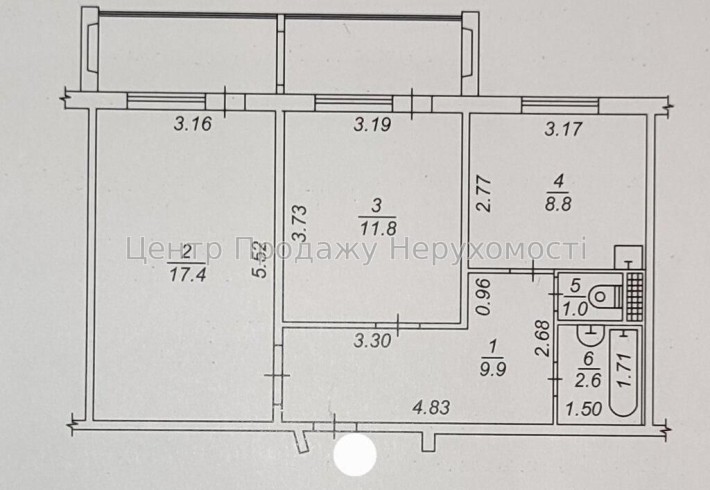 Продам 2-кімн. квартиру, 8/10 пов., 60.10/29.20/9 м², Вишневе - фото 1