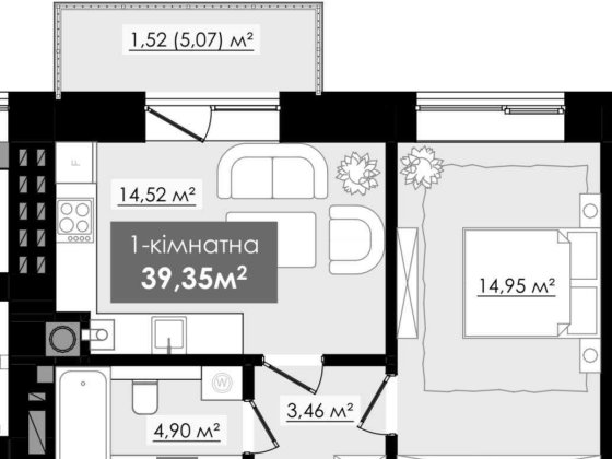 Продаж однокімнатної квартири Івано-Франківськ