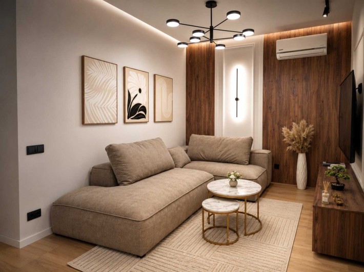 Кухня-вітальня + 2 окремі кімнати з дизайнерським ремонтом, 70 м² - фото 1