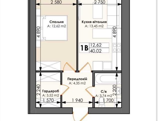1-к квартира в клубному будинку в центрі м.Ірпінь. Газове опалення. Ірпінь