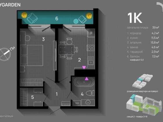 Терміново! Продаж 1 кім квартири, центр, blago, skygarden скайгарден Ивано-Франковск
