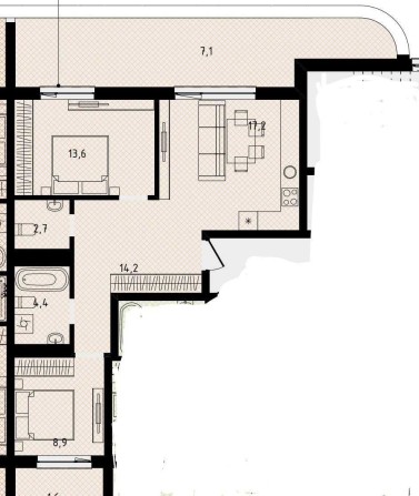 ЕКСКЛЮЗИВ! Продається 2 к.квартира - РОЗТЕРМІНУВАННЯ! ТЕРАСА 21 м2 - фото 1