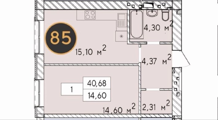 ПРЕМІУМ ЖК!!Терміновий продаж! 1К квартира! Центр міста! ГАРДЕРОБНА! Держпрограми! без комісії для п - фото 1
