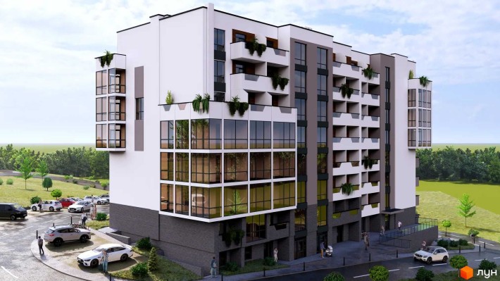 44837 ГАЗ, ЛІФТ, ПІДЗЕМНИЙ ПАРКІНГ — 1-кімнатна 47 м², Озерна, новий ЖК на етапі котловану - фото 1