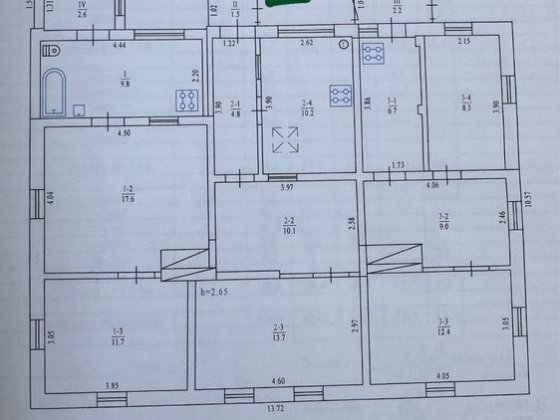 2-кімнатна квартира в будинку на 3 власників Полтава