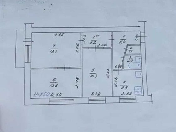 Впродажу 3к квартира з розпочатим ремонтом Полтава