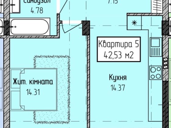 Продаж 1 кім квартири вул. Василя Гаджеги