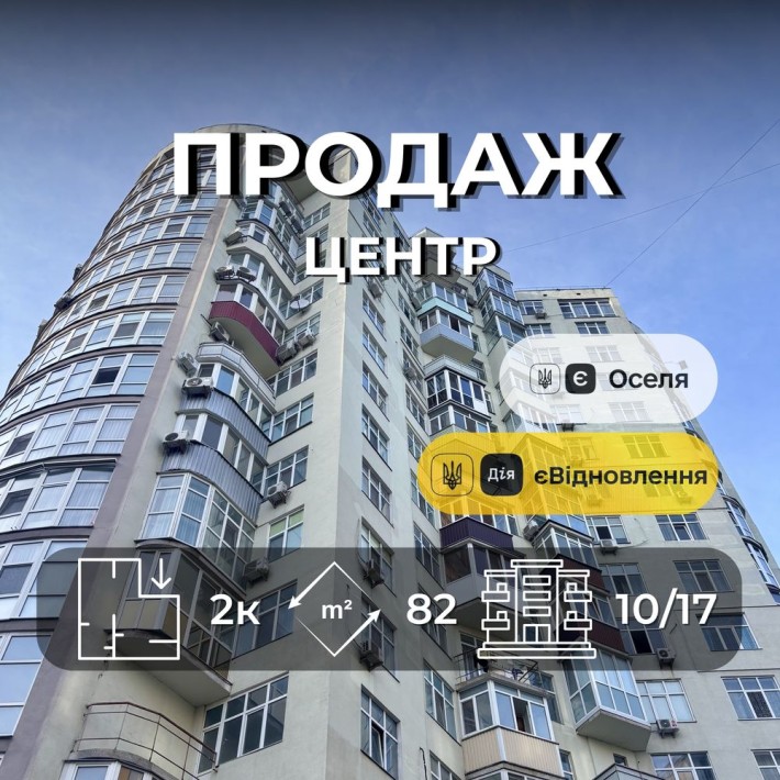2-кімнатна квартира, 82 м² з меблями - технікою та ремонтом Новобудова єОселя єВідновлення RB - фото 1