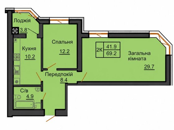 ‼️РОЗСТРОЧКА від Забудовника! 2-х кімнатна ЖК Софія Резиденс Софіївська Борщагівка
