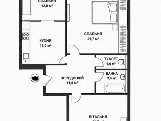 3к квартира - 89,7 кв.м для комфортного життя, ЖК «Княжа Гора» Вышгород