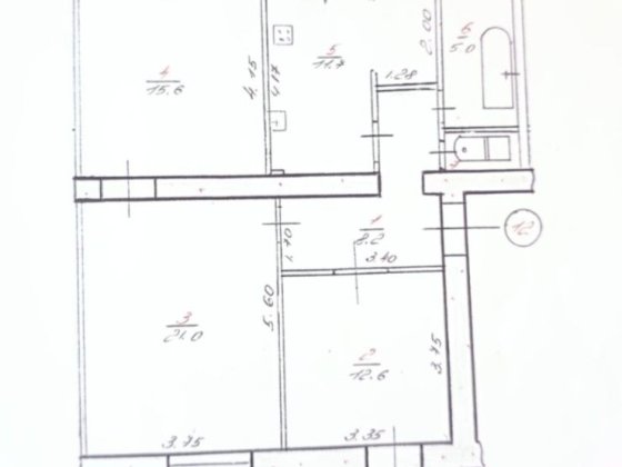 Продам 3х к.кв. 3/3 сталінка Каменское