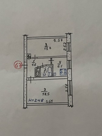 Желтые Води Продаж квартири 2-х кімнатна ТЕРМІНОВО  м.Жовті Води - фото 1