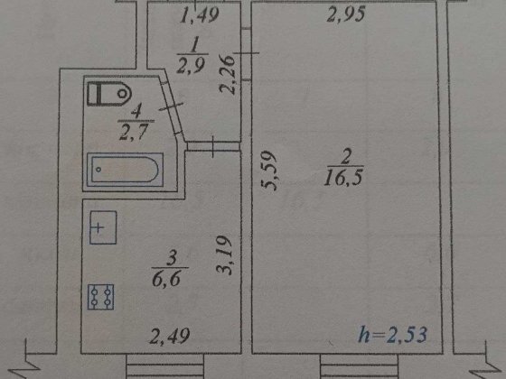 Продаж квартири 1-кім. Захисників Азовсталі (комарова) 20 Жмеринка