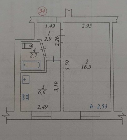 Продаж квартири 1-кім. Захисників Азовсталі (комарова) 20 - фото 1