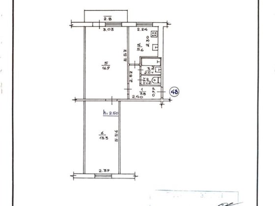 2-кімнатна квартира, вул. Євшана 1, 44 м² Калуш