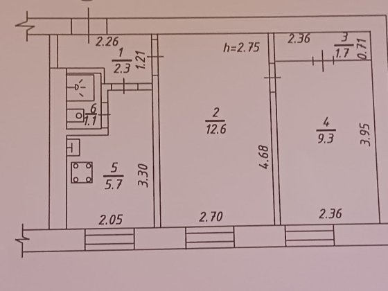 Продам квартиру 2 кімнати Конотоп