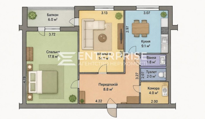 Без % Продаж 2к кв 60 кв м Коцюбинське ЖК Атлант Академмістечко - фото 1
