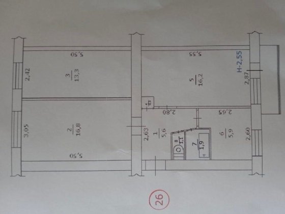 Продаж 3-кімнатної квартири Звягель