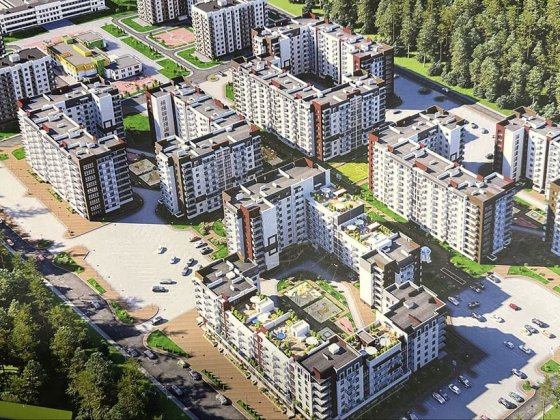 Без% Продаж двокімнатної квартири в ЖК Парковий квартал, вулиця Паркова 1 Обухів