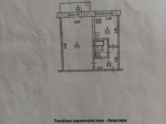 1 кімнатна квартира 40 років Павлоград