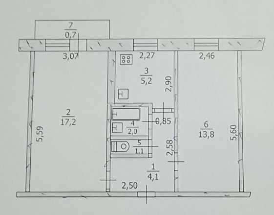 Продам  двухкомнатную квартиру - фото 1