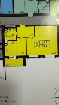 без %, Продаж 1к квартири, площа 51м, перероблюється в 2к. Фастів - фото 1