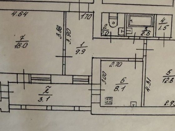 Продаж 2 кім квартири на 3 поверсі Автономне газове  опалення Шептицький