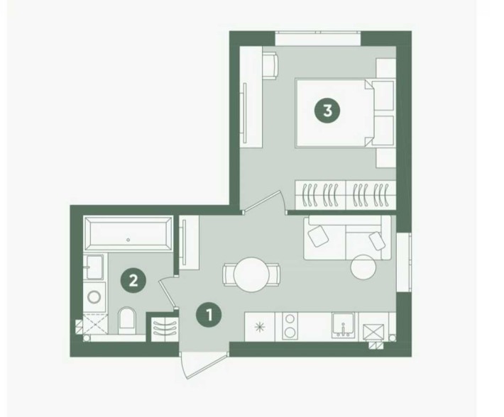 ЖК Sanville park Святопетрівське, студія27. 2 м2 - фото 1