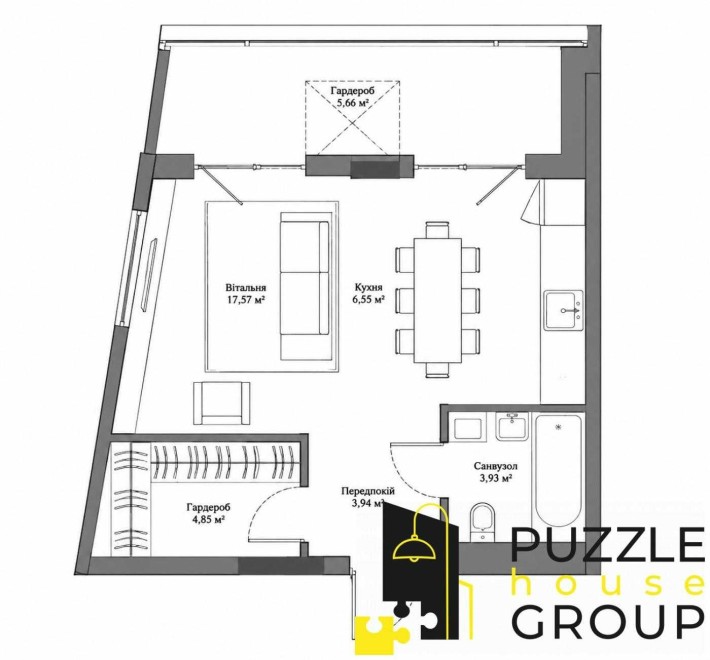 Продаж 1к квартири з лоджією в ЖК Park Lake City (1.5 Vita) - фото 1