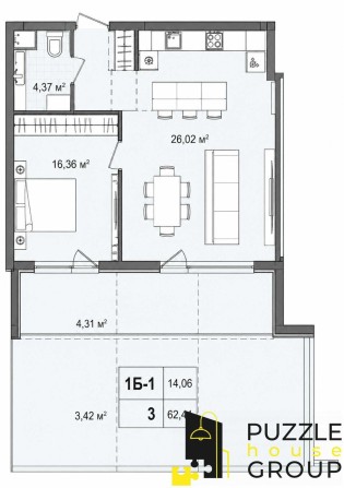 Продаж видової 1к квартири ЖК Park Lake City 1.5 Vita з внутрішнім двориком - фото 1