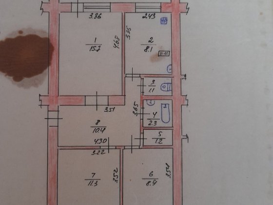 Продам 3-х комнатную квартиру Борзна