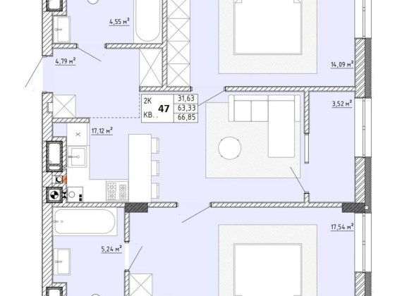 Продаж 2х кім квартири, м. Пустомити