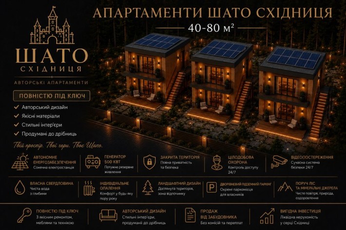 Преміум апартаменти «Шато Східниця» • З меблями під ключ - фото 1