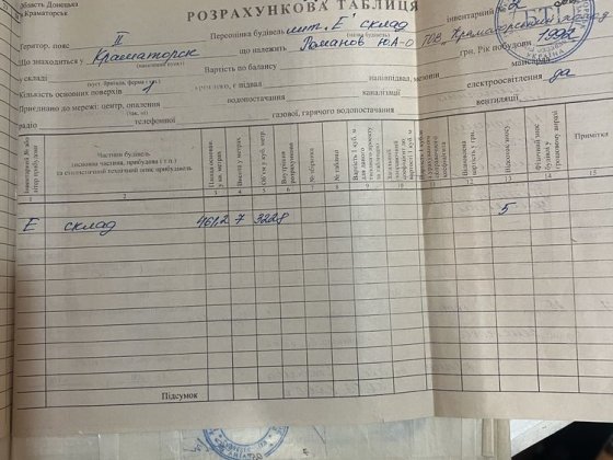 Аренда ангара в Краматорске Краматорск