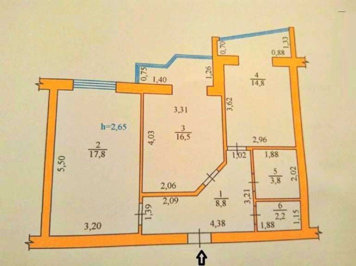 2-кімнатна квартира 7/10 ЖК Чайка 65 кв.м 2 балкони Будинок з цегли Газовий котел Держпрограми - фото 1
