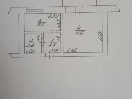 Продам 1 кімнатну квартиру 22,7 м2 + засклений балкон. Тростянец