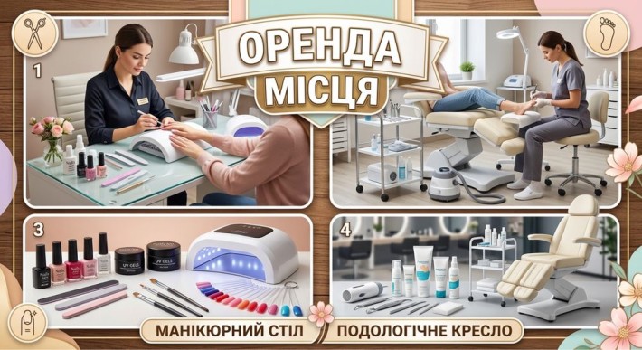 Оренда місця майстра манікюру, педикюру, лешмейкера. - фото 1