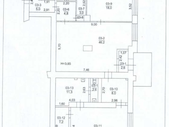 Нежитлові приміщення 142.4 м2, Кам'янське, проспк. Шевченка, 14, прим. 03 Кам'янське