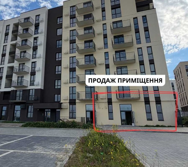 ВИГОДА‼️ Комерційне приміщення 50.56 кв.м. м. Пустомити за 9 км від Львову ЖК Садова Алея! Під офіс  - фото 1
