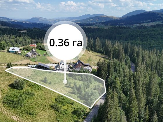 Фасадна земельна ділянка в Кривопіллі Яремче