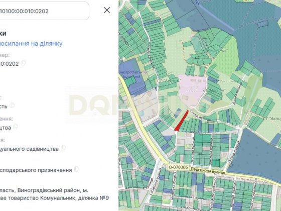 Продається земельна ділянка в м. Виноградів вул. Сечені Виноградів